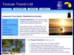 Toucan Travel Limited, travel agency website